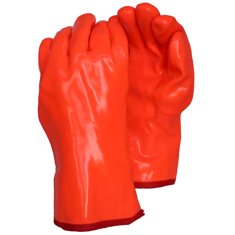PVC FREEZER OPEN CUFF ORANGE GLOVE 30CM