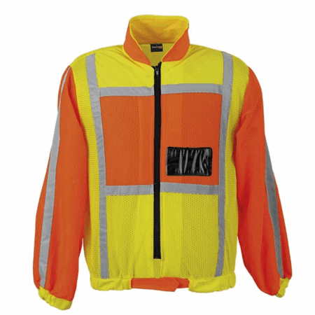 Metro HI-Viz  Two-Tone Reflective Safety Jackets c/w Removable Sleeves - Orange/Llime