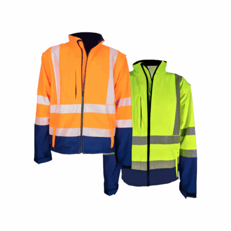 ORANGE/NAVY soft shell jacket