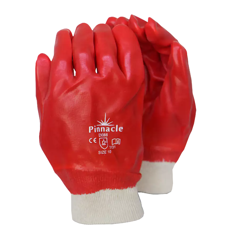 Red PVC knit wrist standard