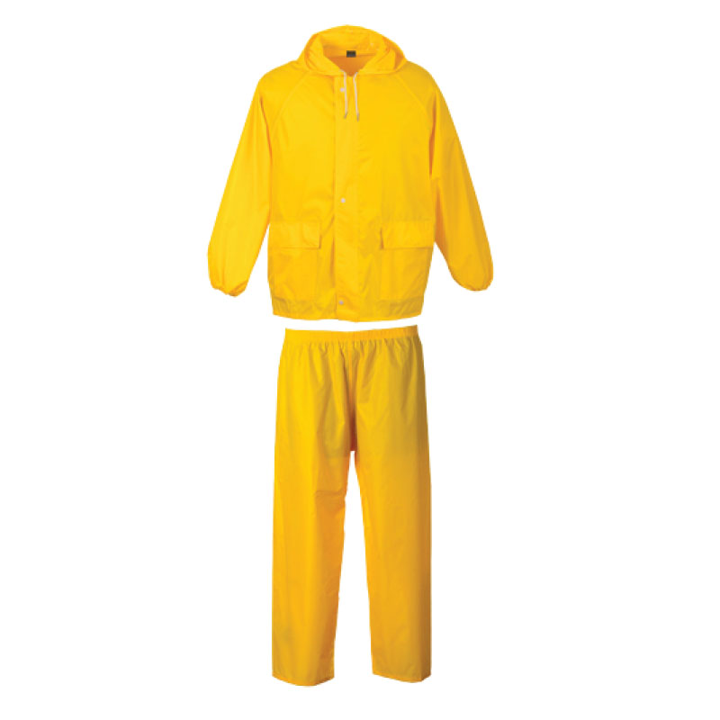 Rubberized Rainsuit c/w Reflective Tape - Yellow