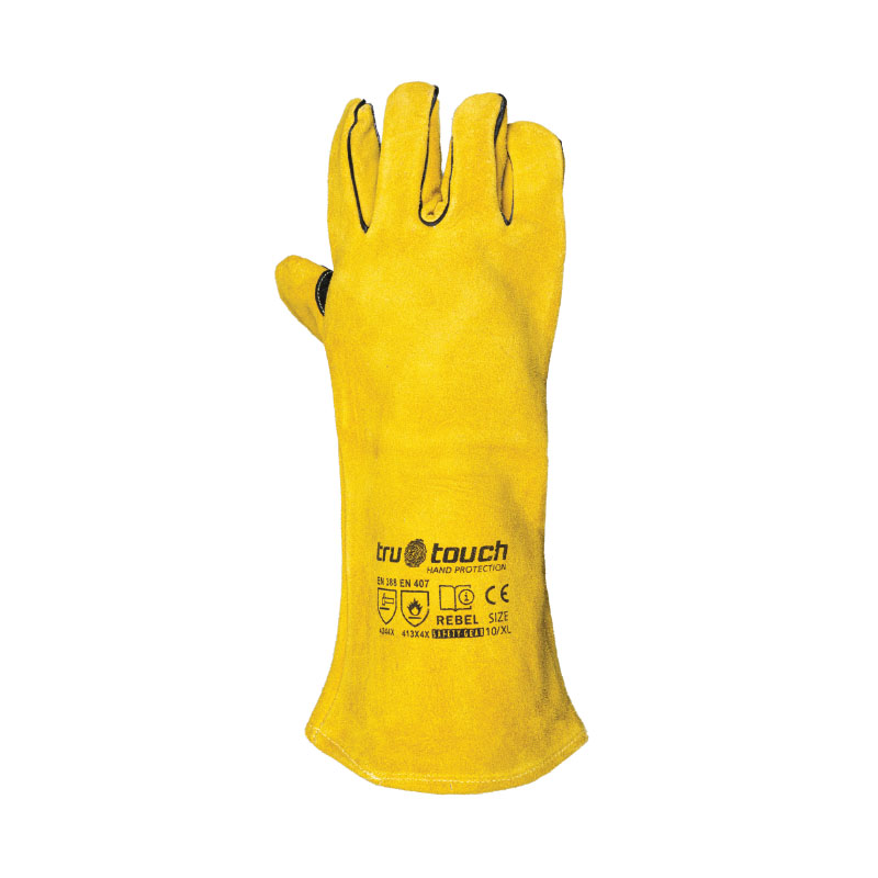8" Yellow welding glove