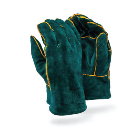 2.5''green lined wrist length glove