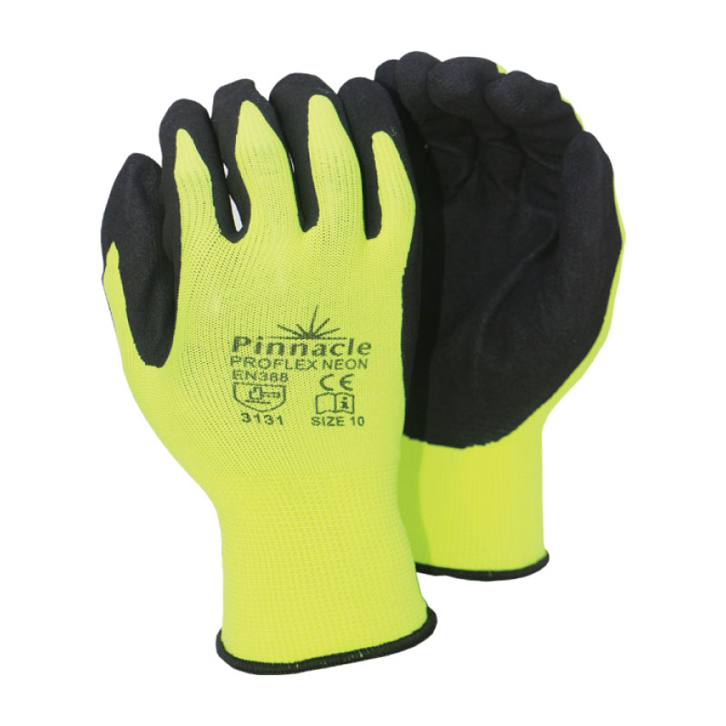 Proflex neon sandyblack/lime glove